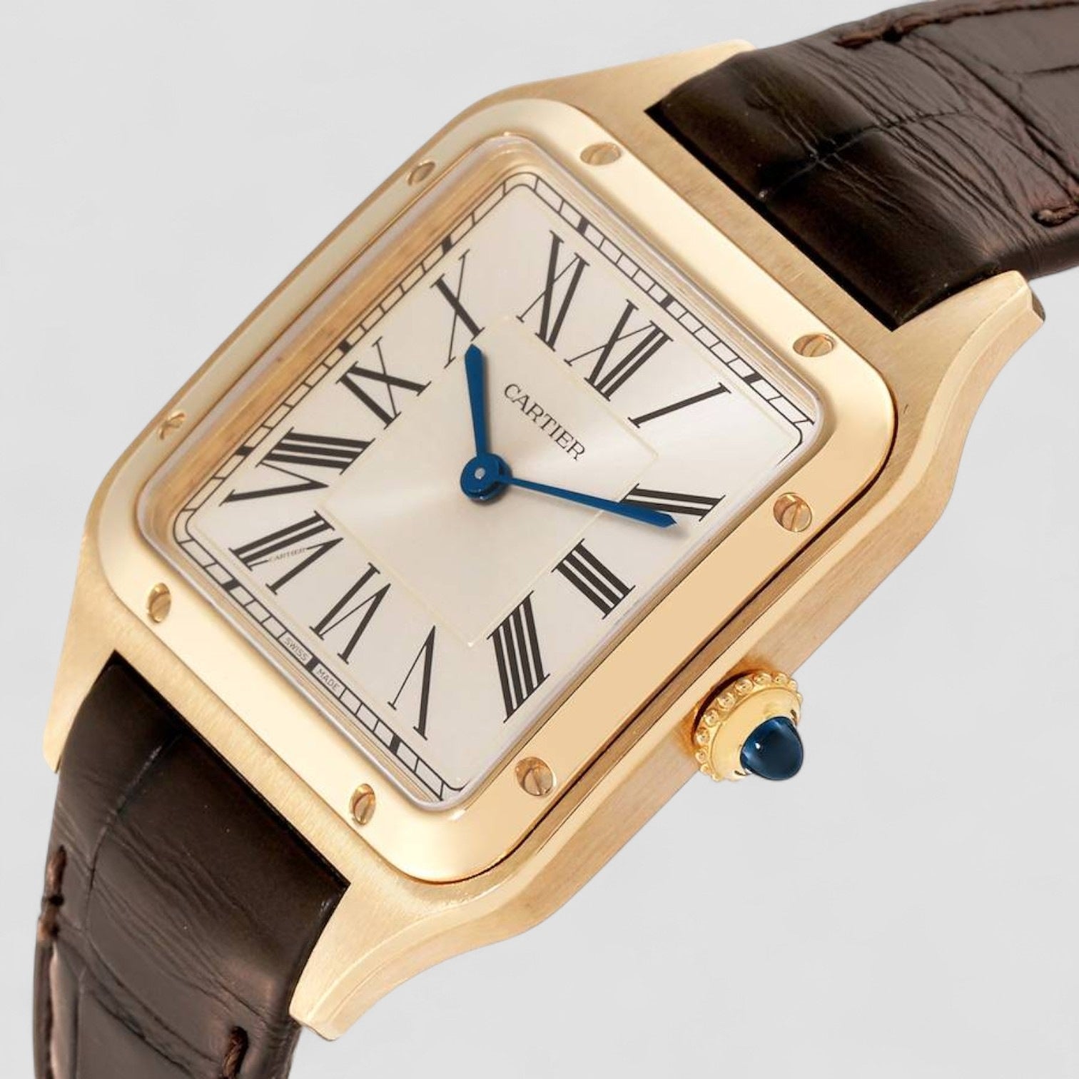 Santos Dumont La Baladeuse Large Limited Edition Yellow Gold Mens Watch