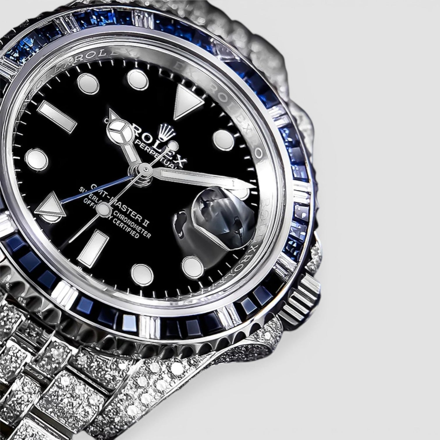 GMT-Master II Diamond-Set with Blue/Black Gemstone Bezel