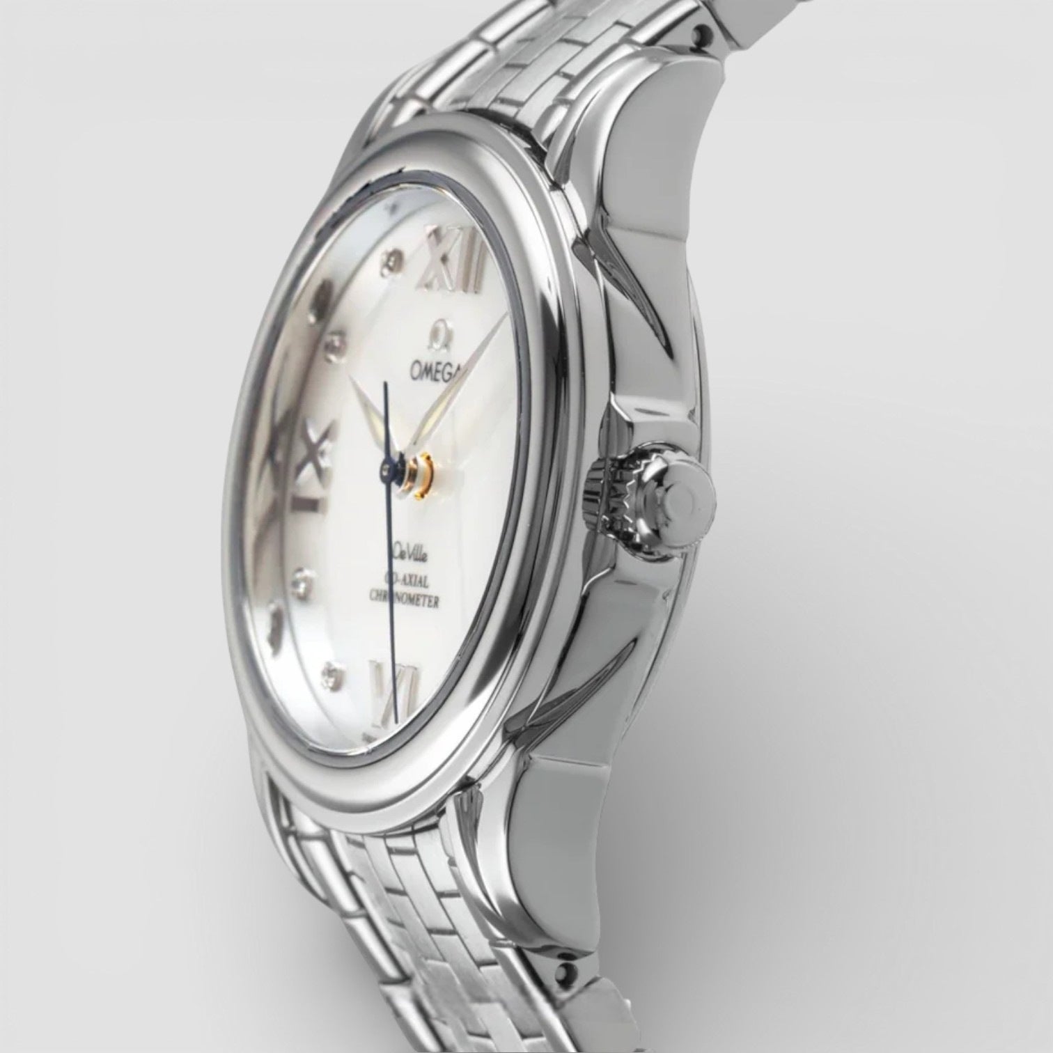 De Ville acier automatique montre pour femmes