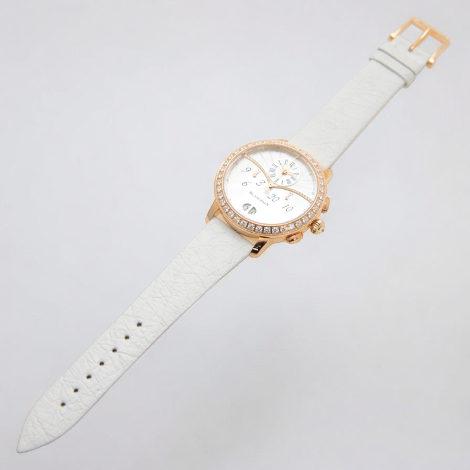 chronograph flyback grande date 18kt rose gold diamond