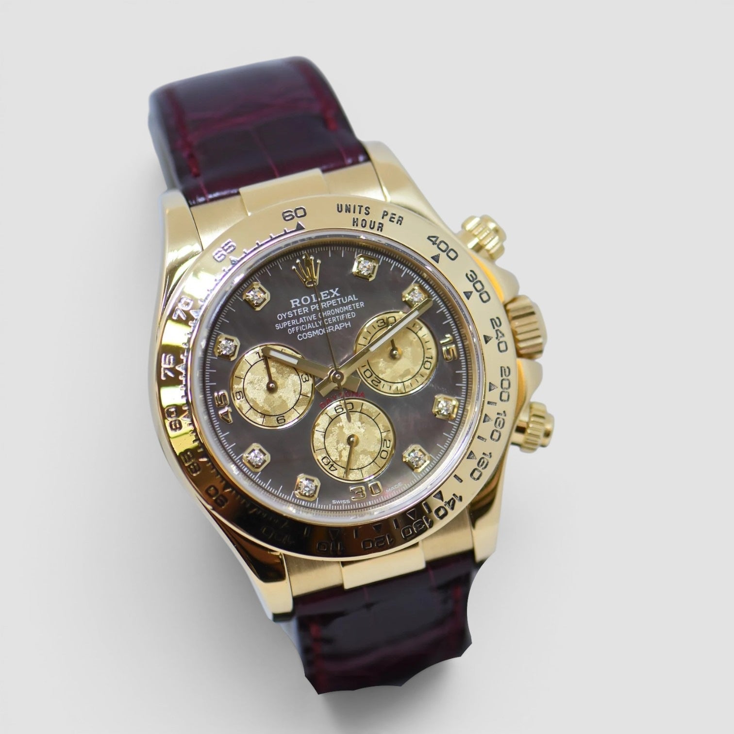 Cosmograph Daytona 18K Yellow Gold Tahitian Pearl Diamond Dial