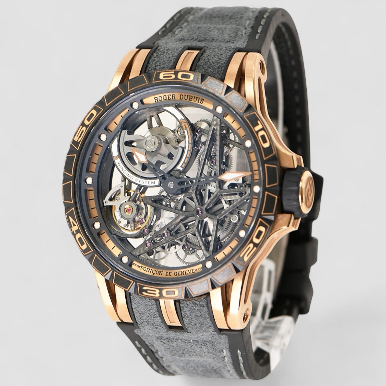 Excalibur Spider Black DLC Titanium Bezel Rose Gold 45mm