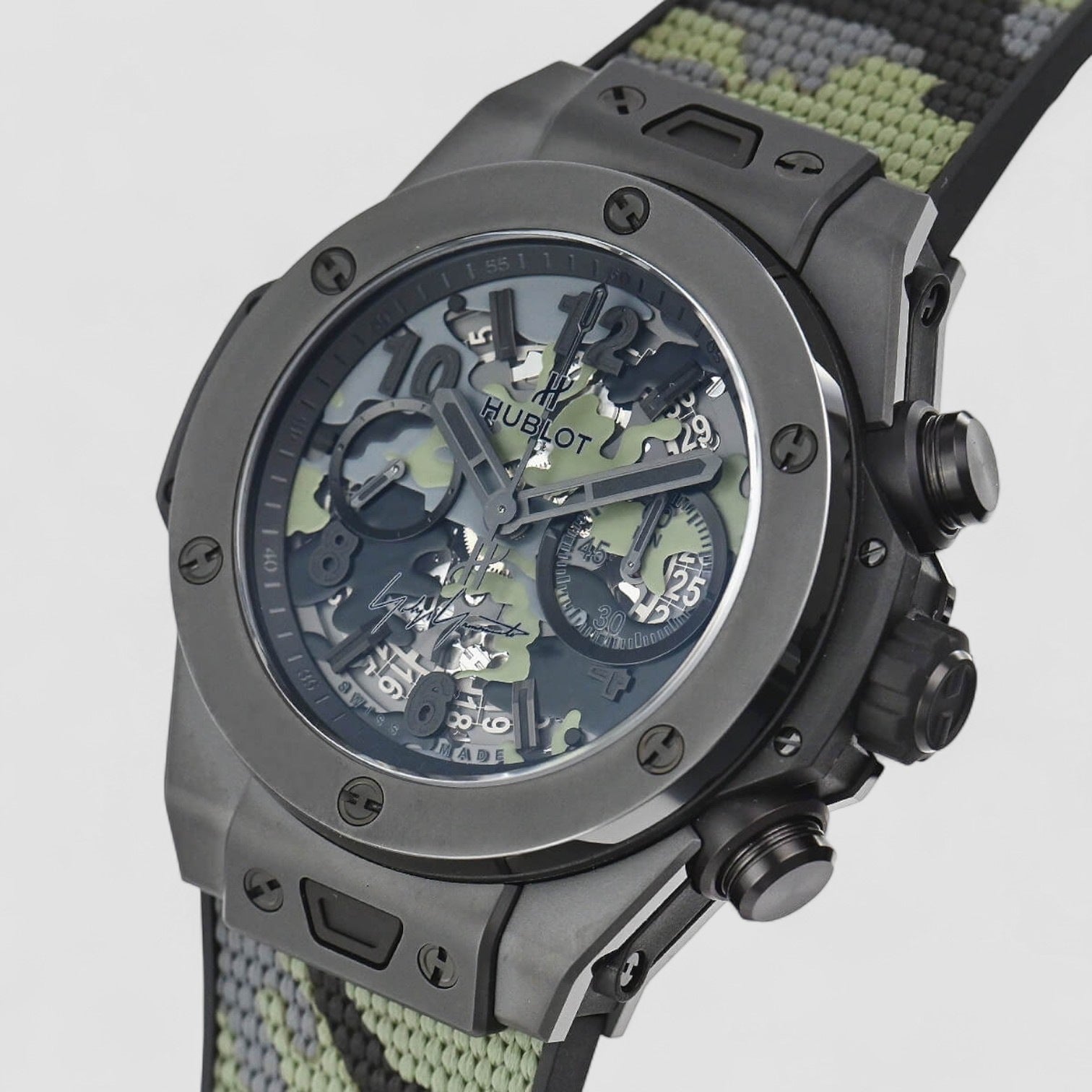 Big Bang Camo Yohji Yamamoto Chronograph Automatic Green Dial Men's Watch
