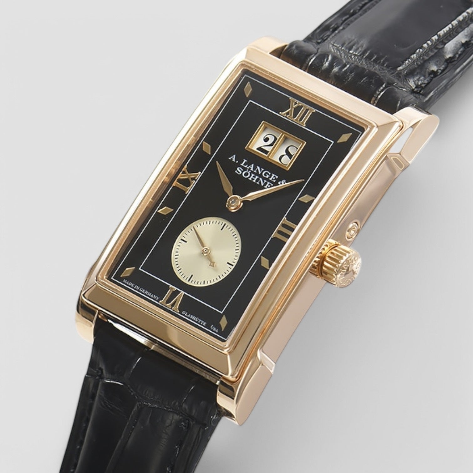 Cabaret 18K Rose Gold Black Dial RARE