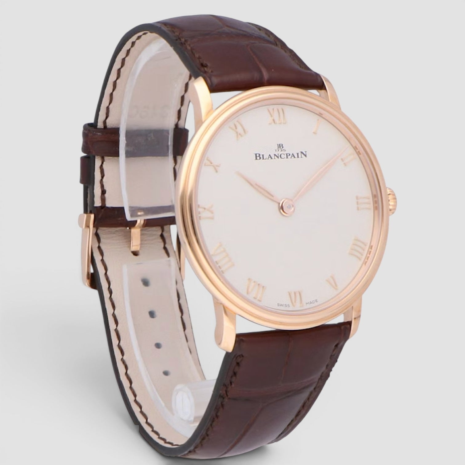 Villeret Ultra-Slim 40mm Rose Gold Silver Dial