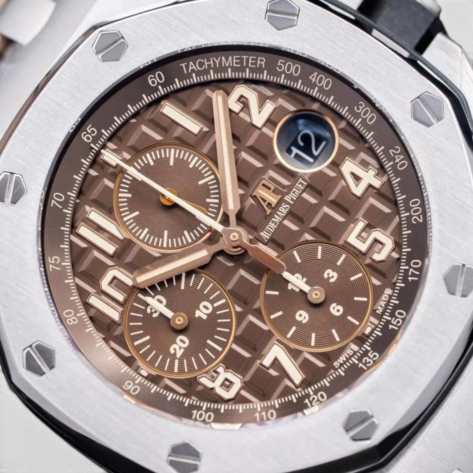 Royal Oak Offshore Chronograph 42mm Steel Brown Mega Tapisserie Dial
