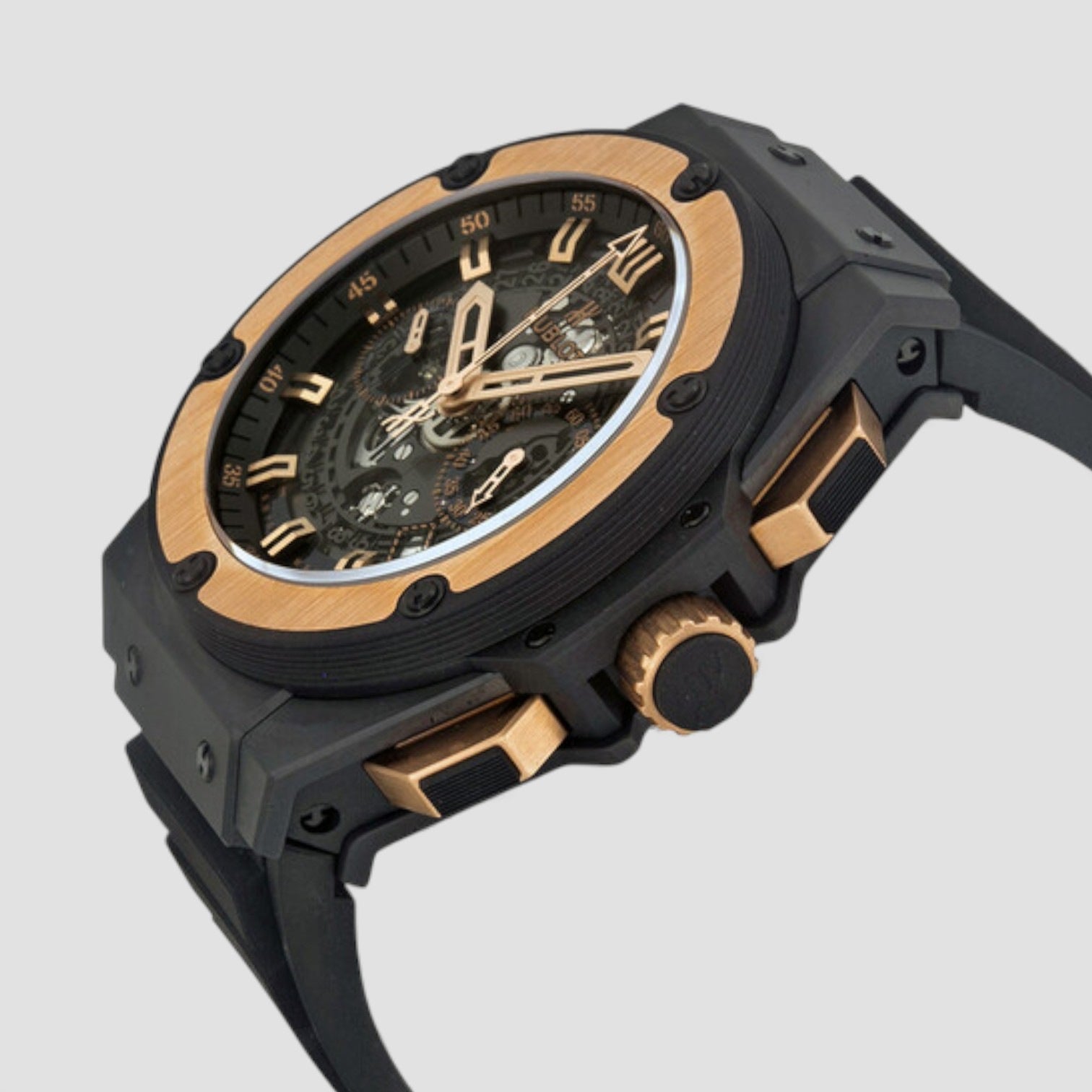 King Power Unico Chronograph Skeleton Dial Men's Watch