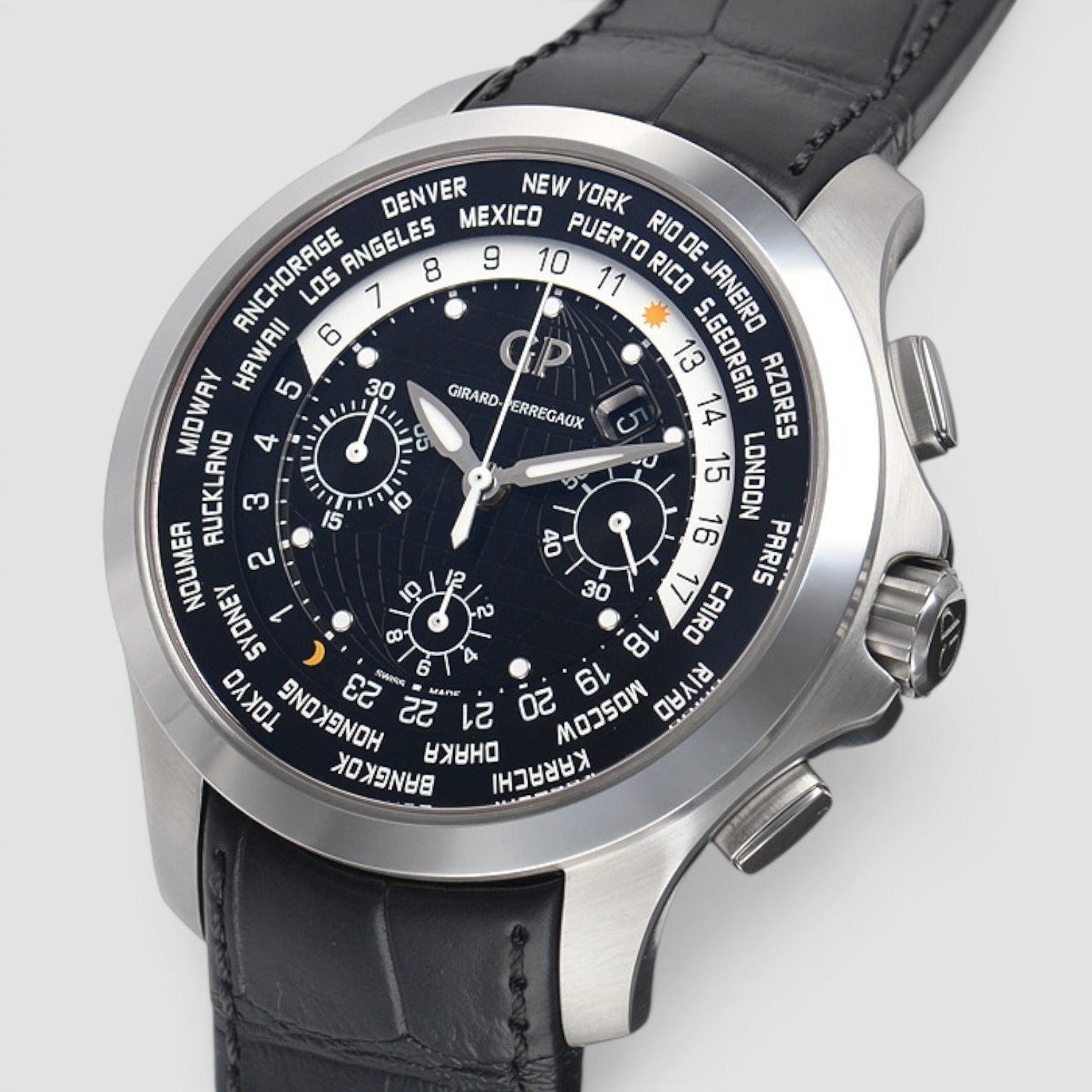 Traveller WW.TC 44mm Stainless Steel Black Dial