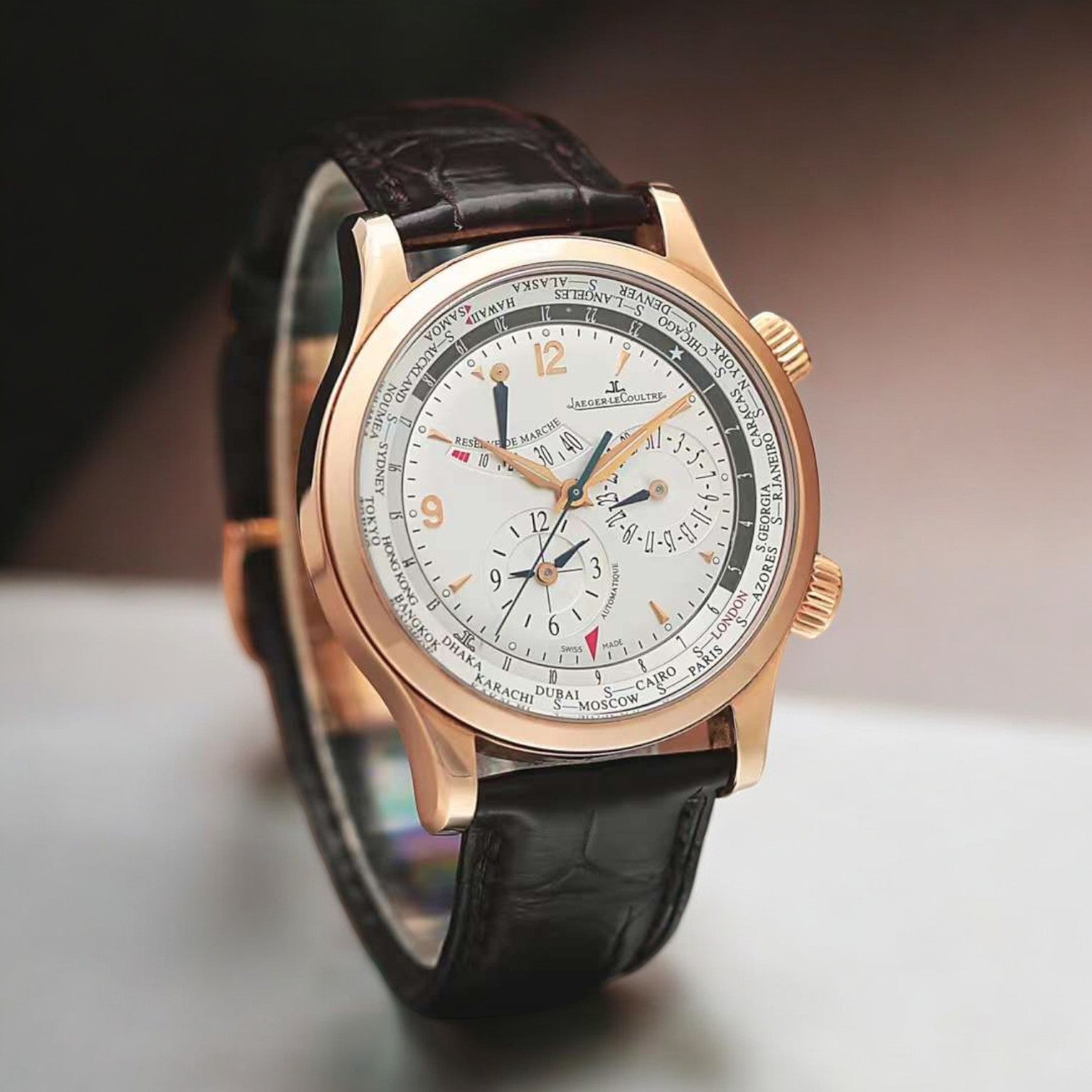Master World Geographic 18K Rose Gold Limited White Dial 41.5MM
