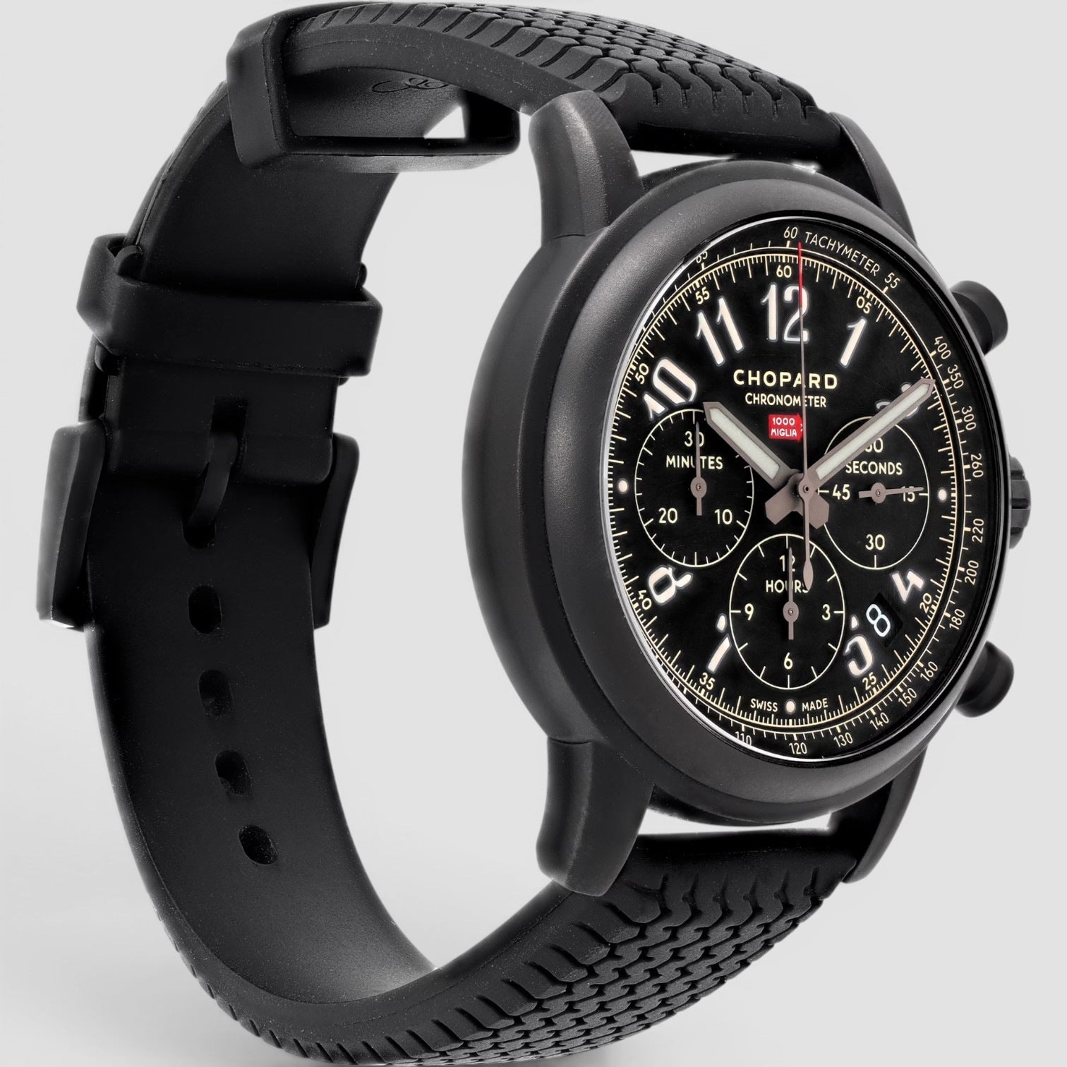 Mille Miglia Chronograph 42mm Stainless Steel Black Dial