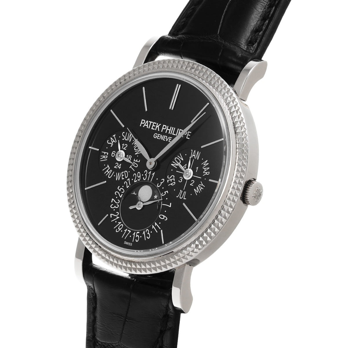 Perpetual Calendar Black Dial 18K White Gold