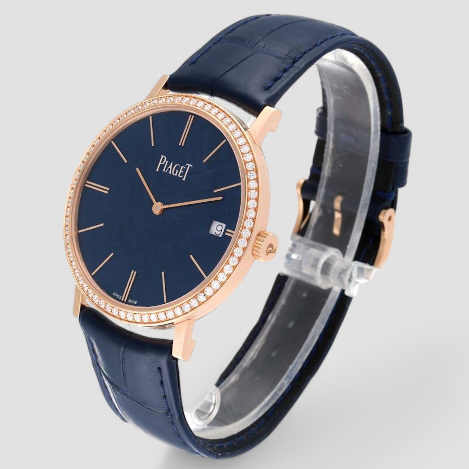 Rose Gold Ultra-Thin Meteorite Diamond Limited Edition Mens Watch
