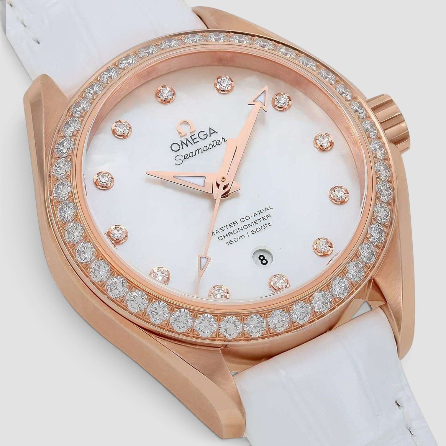 Seamaster Aqua Terra 34mm Rose Gold Diamond Mother-of-Pearl Dial