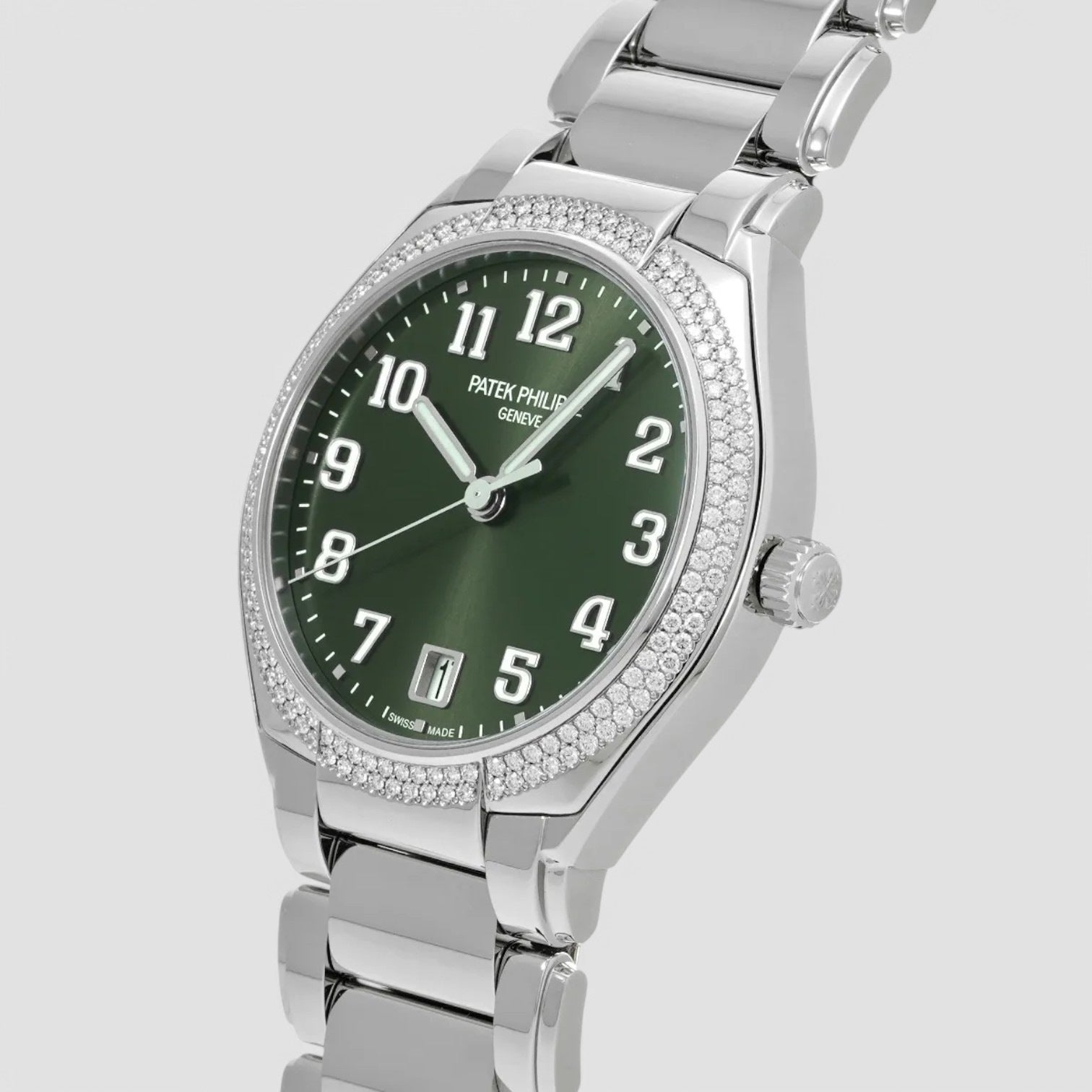 Twenty~4 Ladies Stainless Steel Olive Green Dial