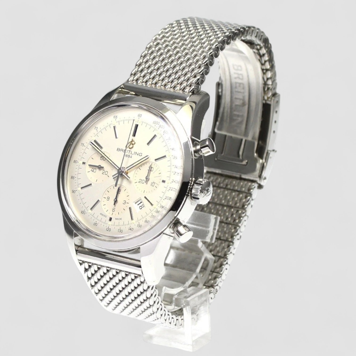 Transocean Chronograph Silver Dial Automatic Men's Watch