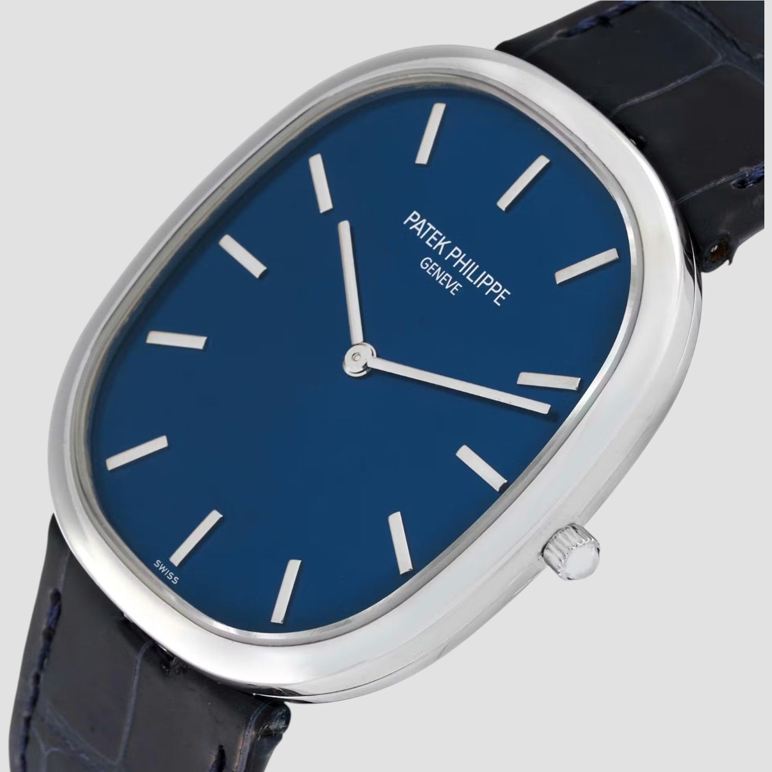 Golden Ellipse Platinum Blue Dial