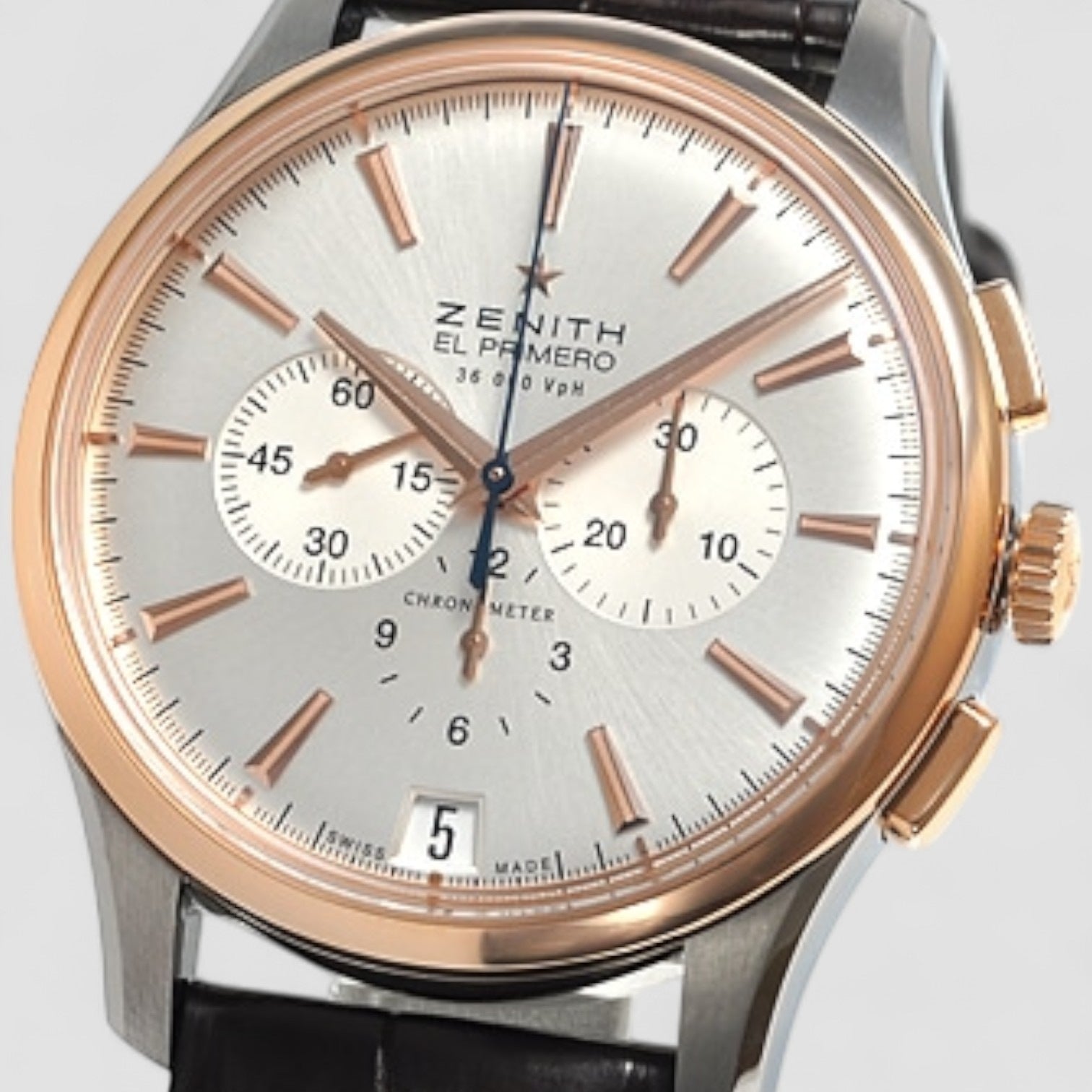 Captain Chronograph SS / Rose Gold Silver Dial
