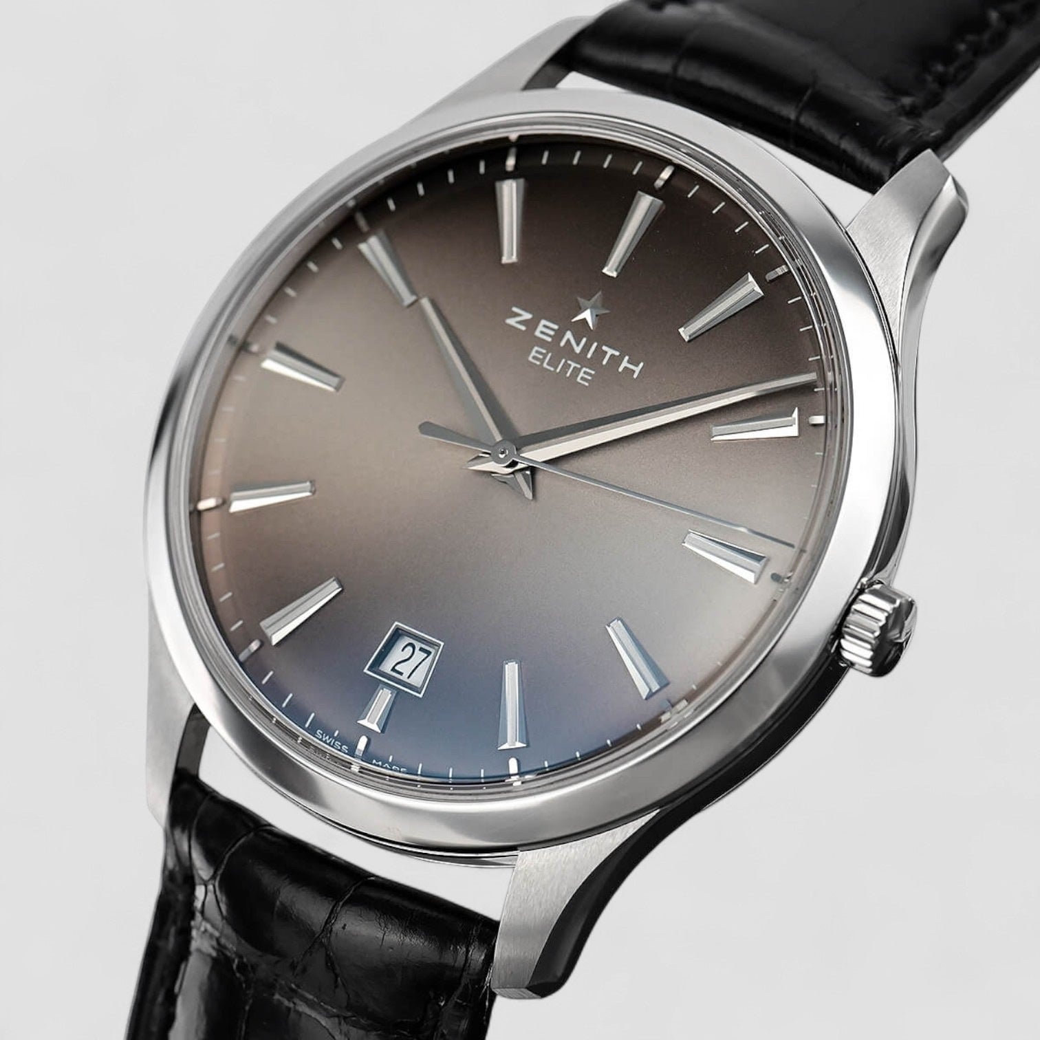 Elite Central Second Smoked Palladium Dial 40mm