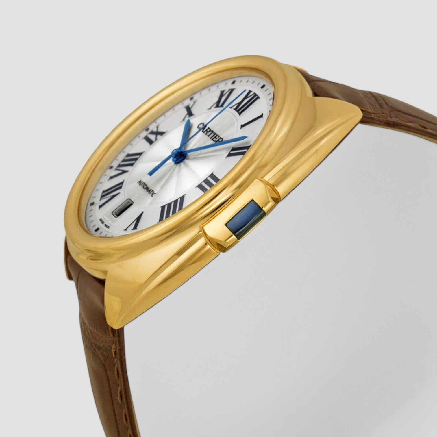 Cle Automatic Silver Flinque Dial 18kt Rose Gold Men's Watch