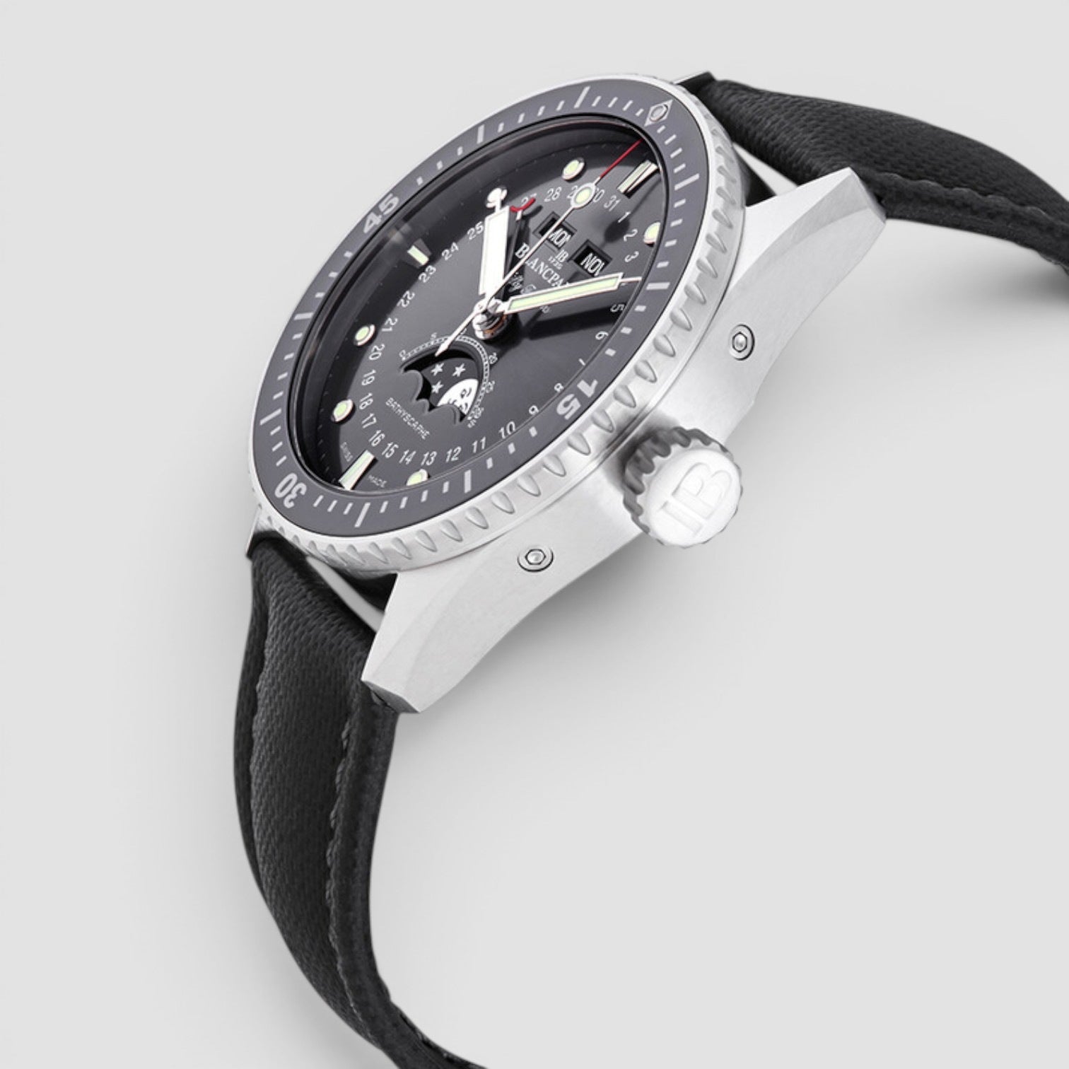 Blancpain Fifty Fathoms Bathyscaphe Quantième Complet 43mm Steel Grey Dial