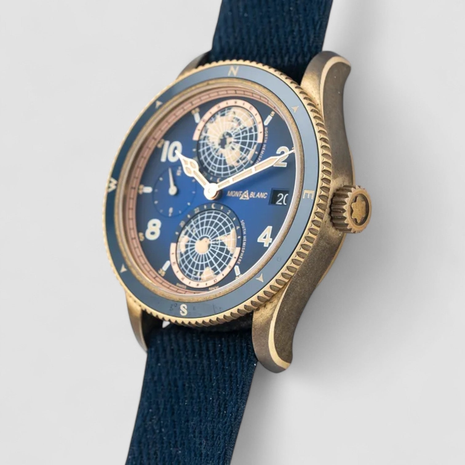 1858 Geosphere Bronze "Messner" L.E. 42MM Blue Dial