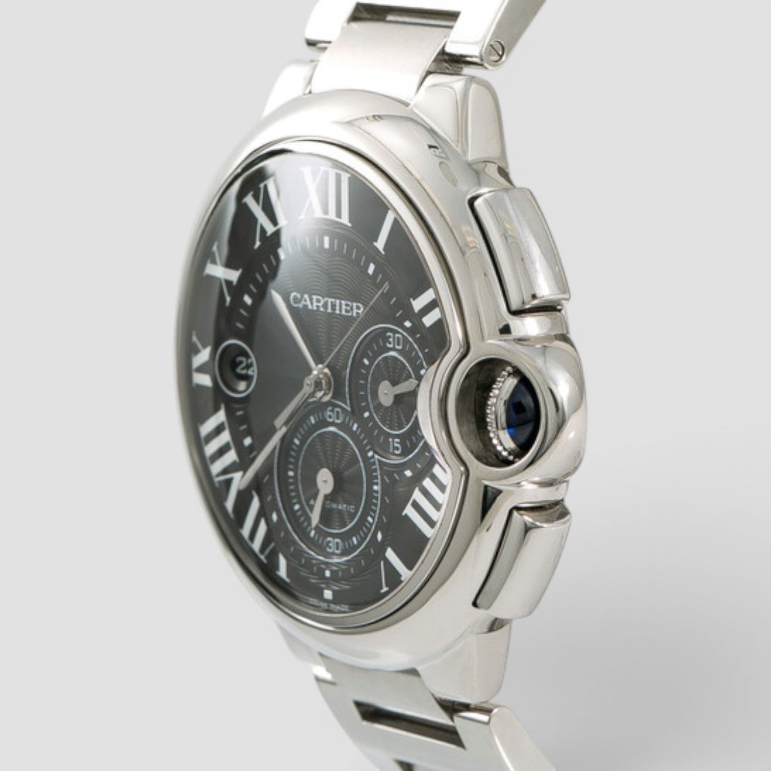Ballon Bleu Chronograph Automatic Black Dial Men's Watch 44mm