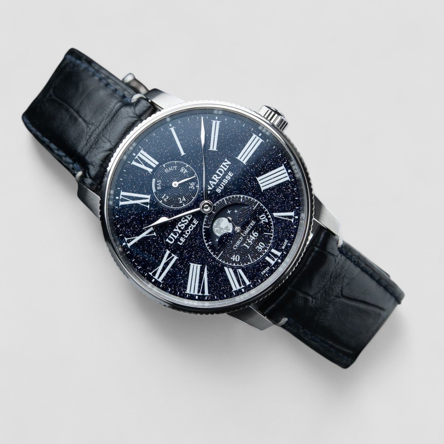 Nardin Marine Torpilleur Aventurine Moonphase Limited Edition Blue 42mm