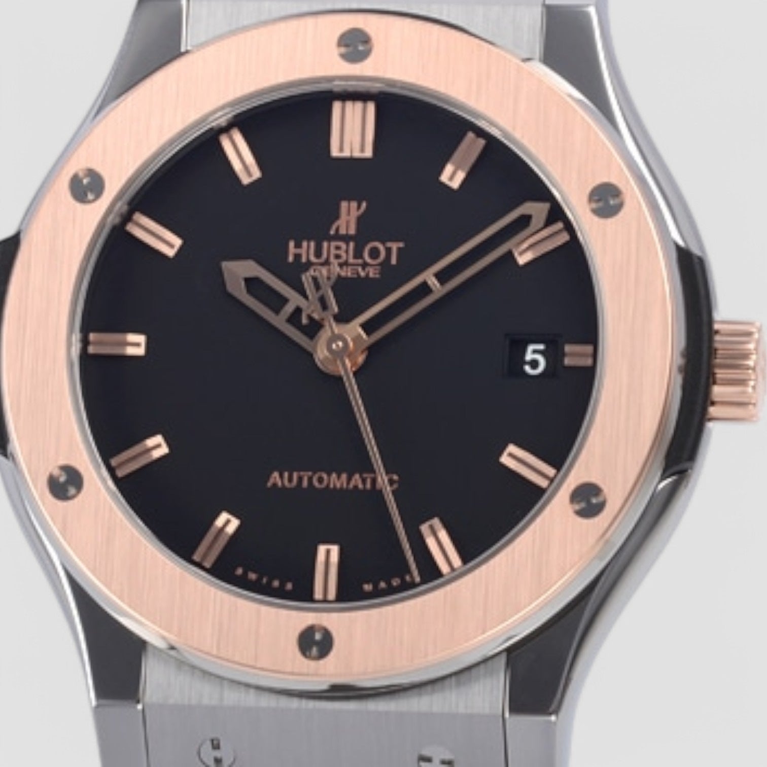 Classic Fusion Black Dial Black Rubber Men's Watch