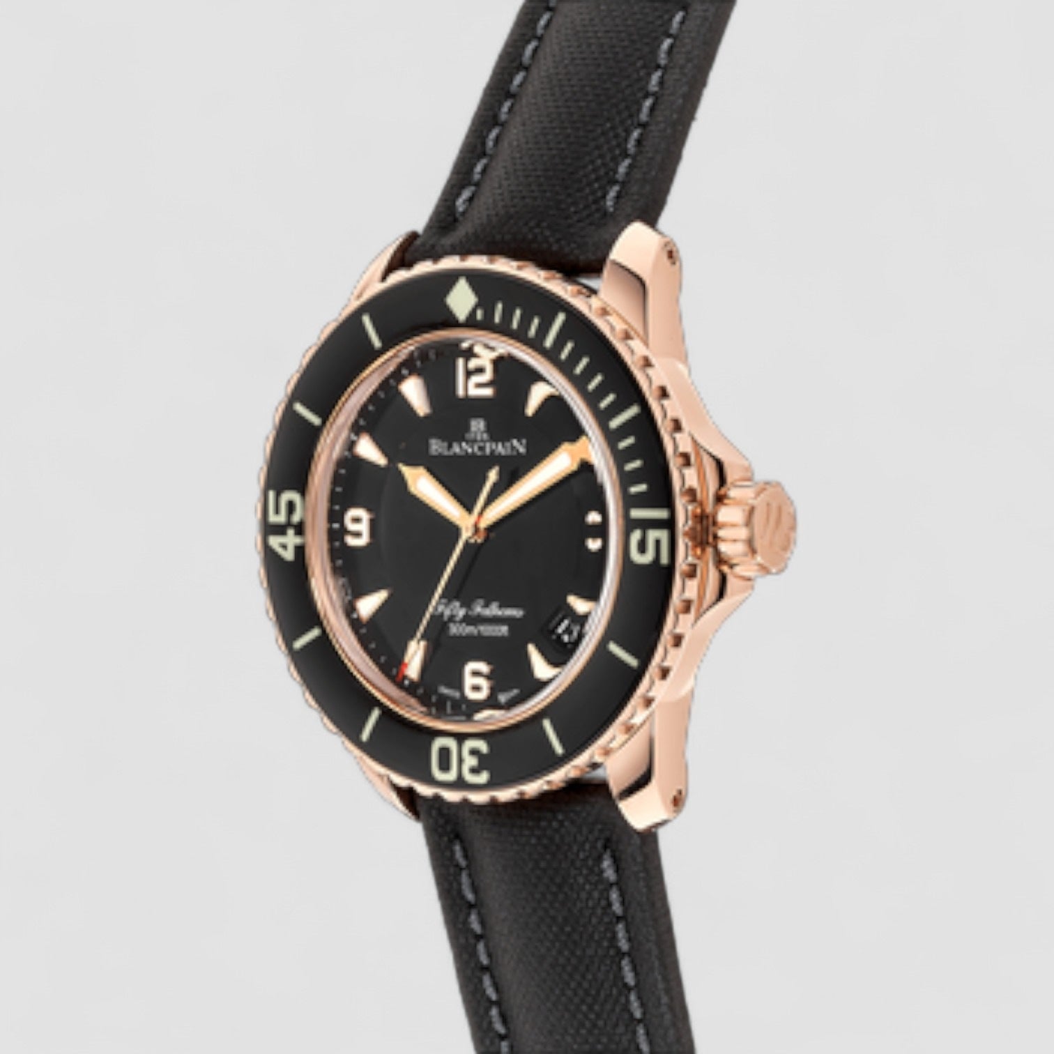 Fifty Fathoms 18K Rose Gold Black Dial