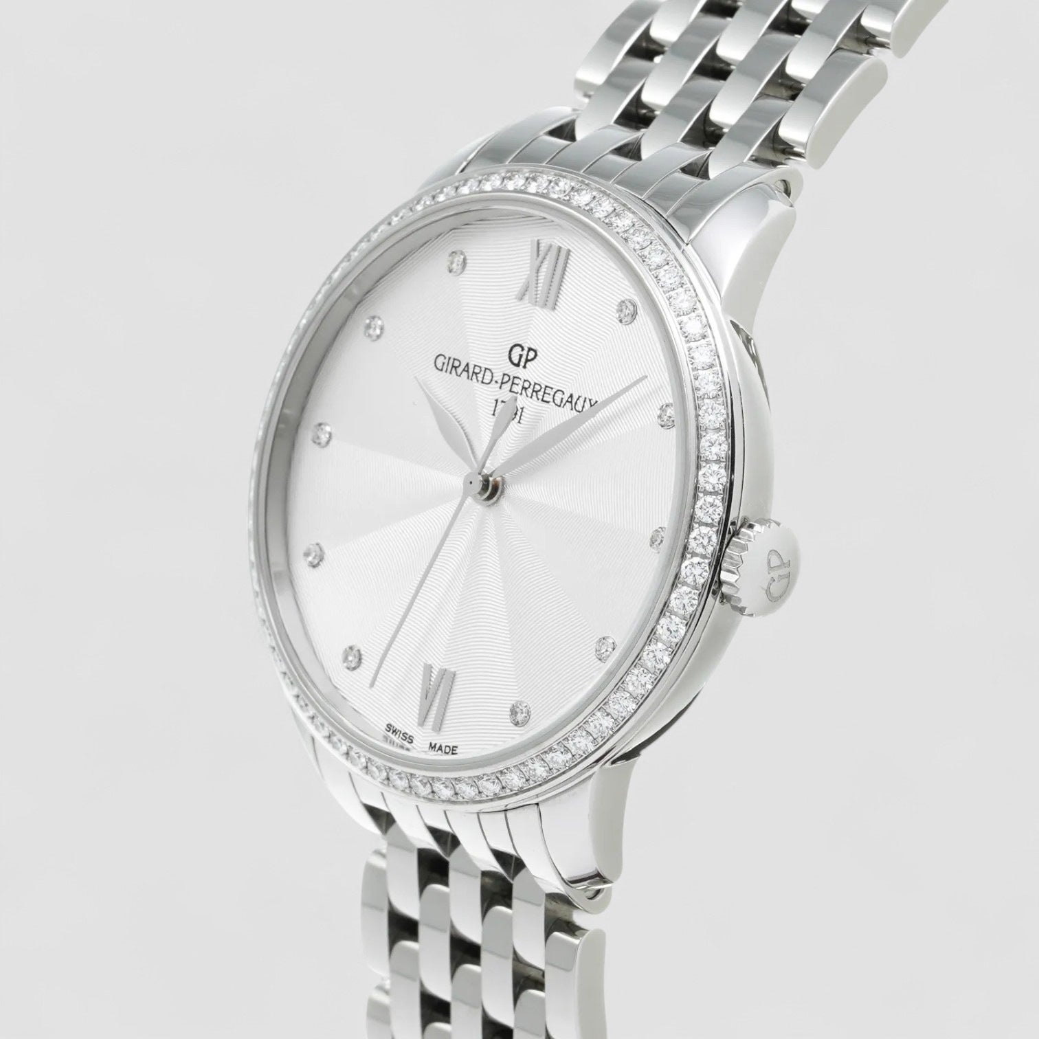 1966 Diamond Stainless Steel Automatic Ladies Watch