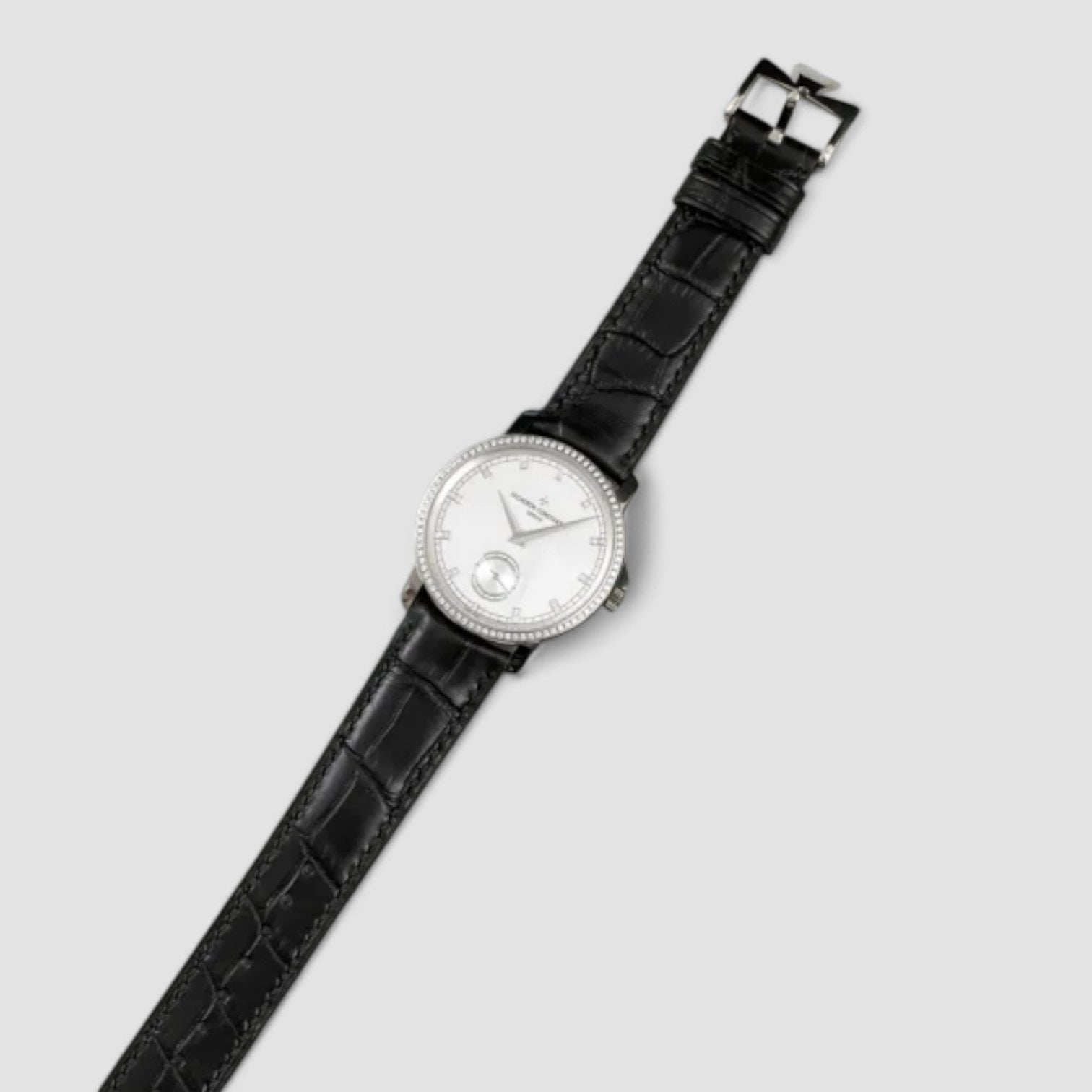 Traditionnelle Manual-Winding 18K White Gold Diamonds