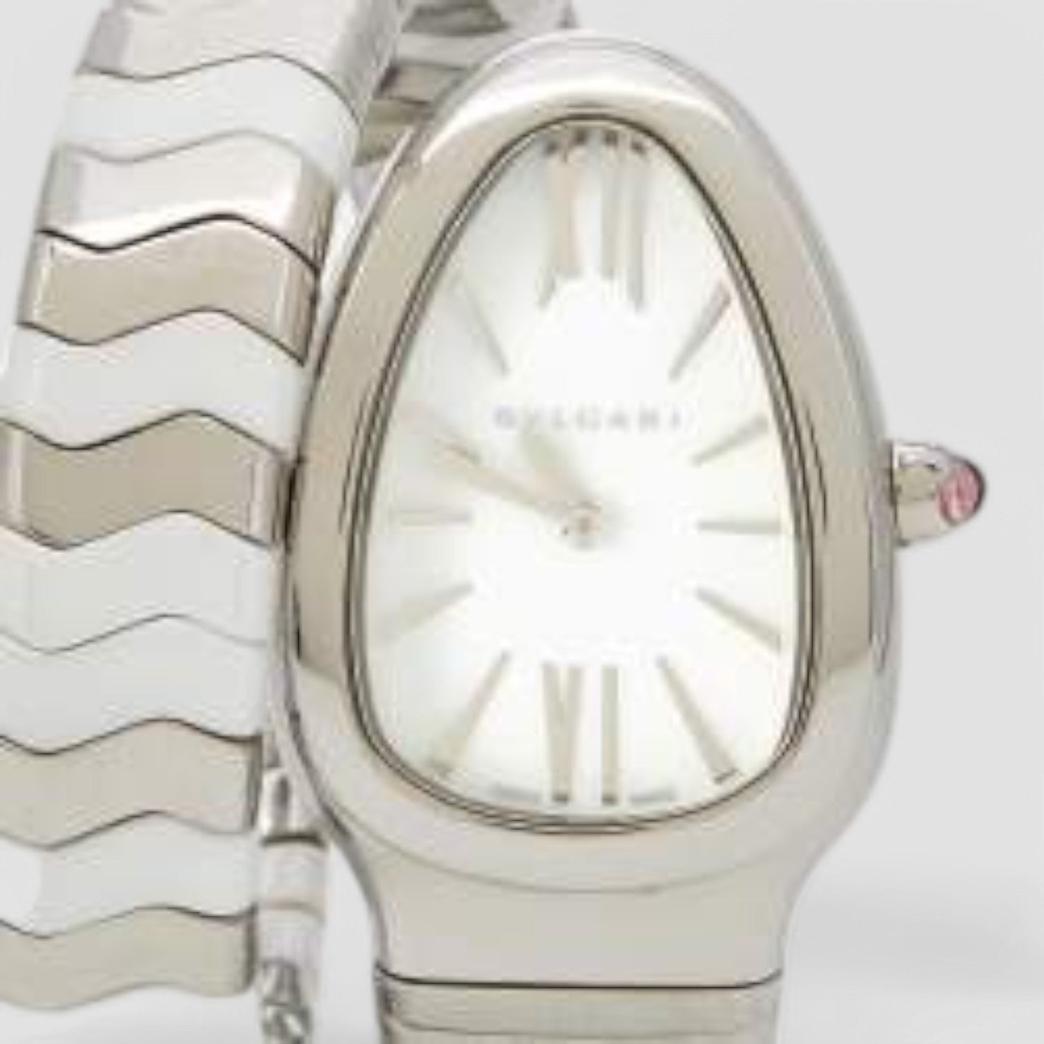 Serpenti Spiga White Lacquered Dial Quartz Ladies Watch