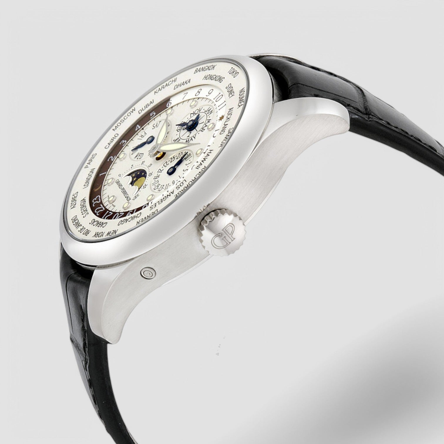 WW.TC Perpetual Calendar White Dial Men's Watch