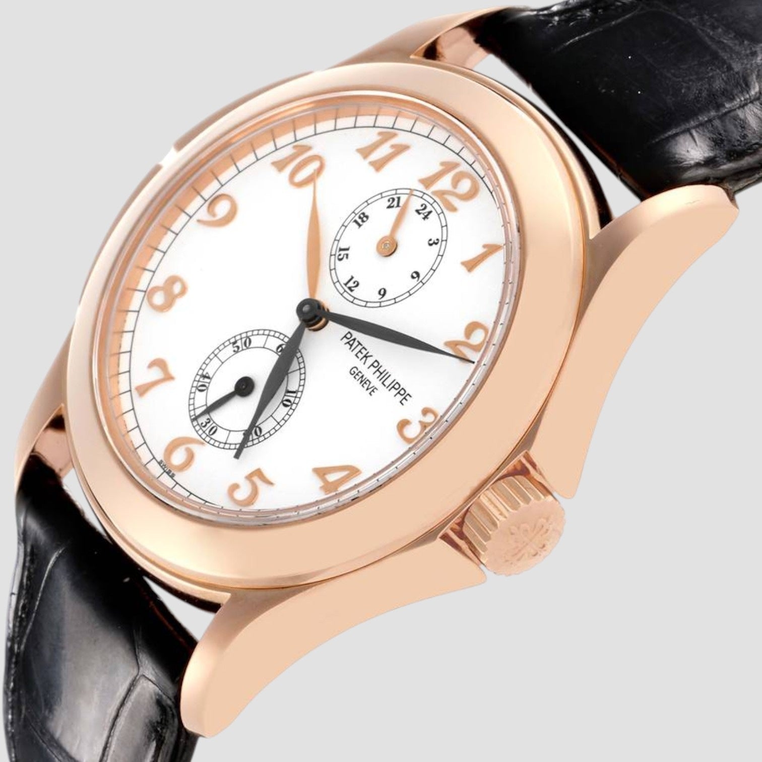 Calatrava Travel Time Rose Gold Mens Watch
