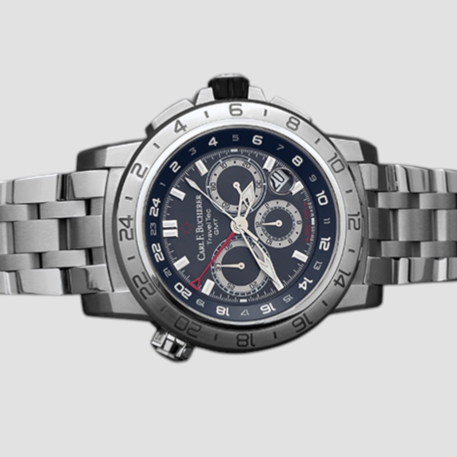 Patravi Traveltec 46mm Automatic Black Dial