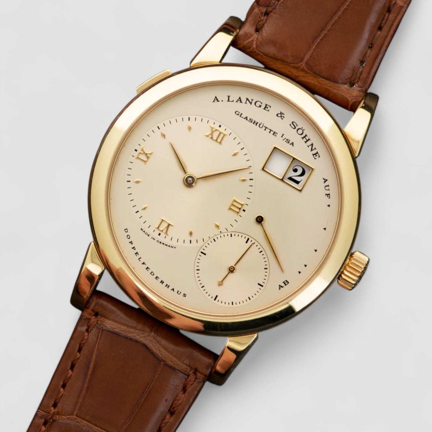 FIRST SERIES EARLY Lange 1 101.001 18K Yellow Gold RARE Description