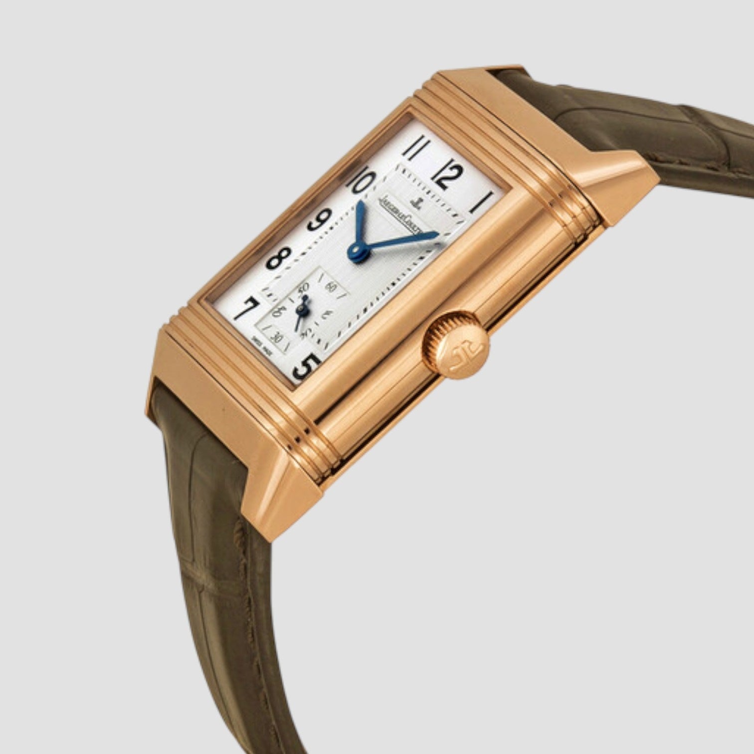 Reverso Grande Taille Silver guilloche Dial Men's Watch