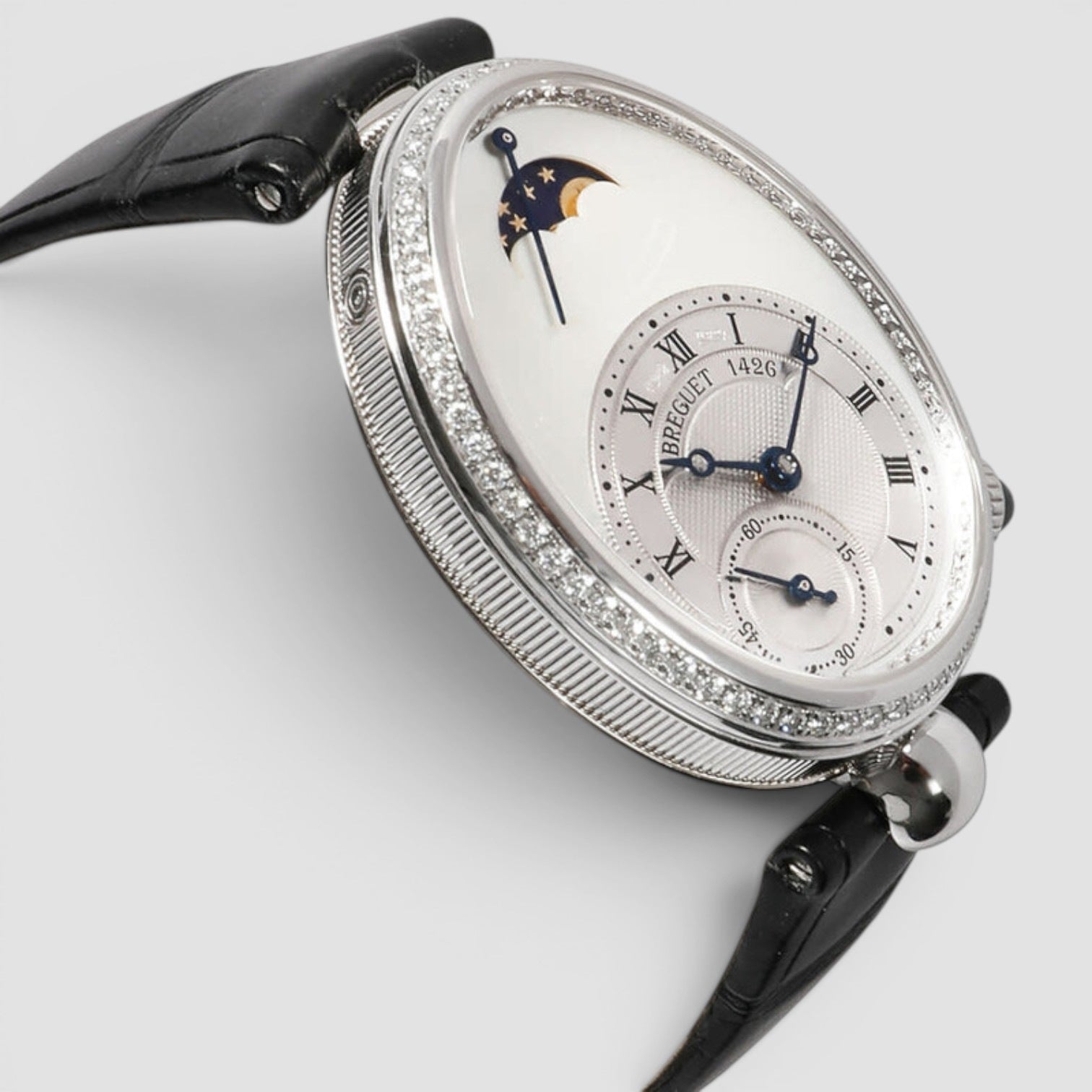 Reine de Naples White Gold Mother-of-Pearl Dial Diamond Bezel
