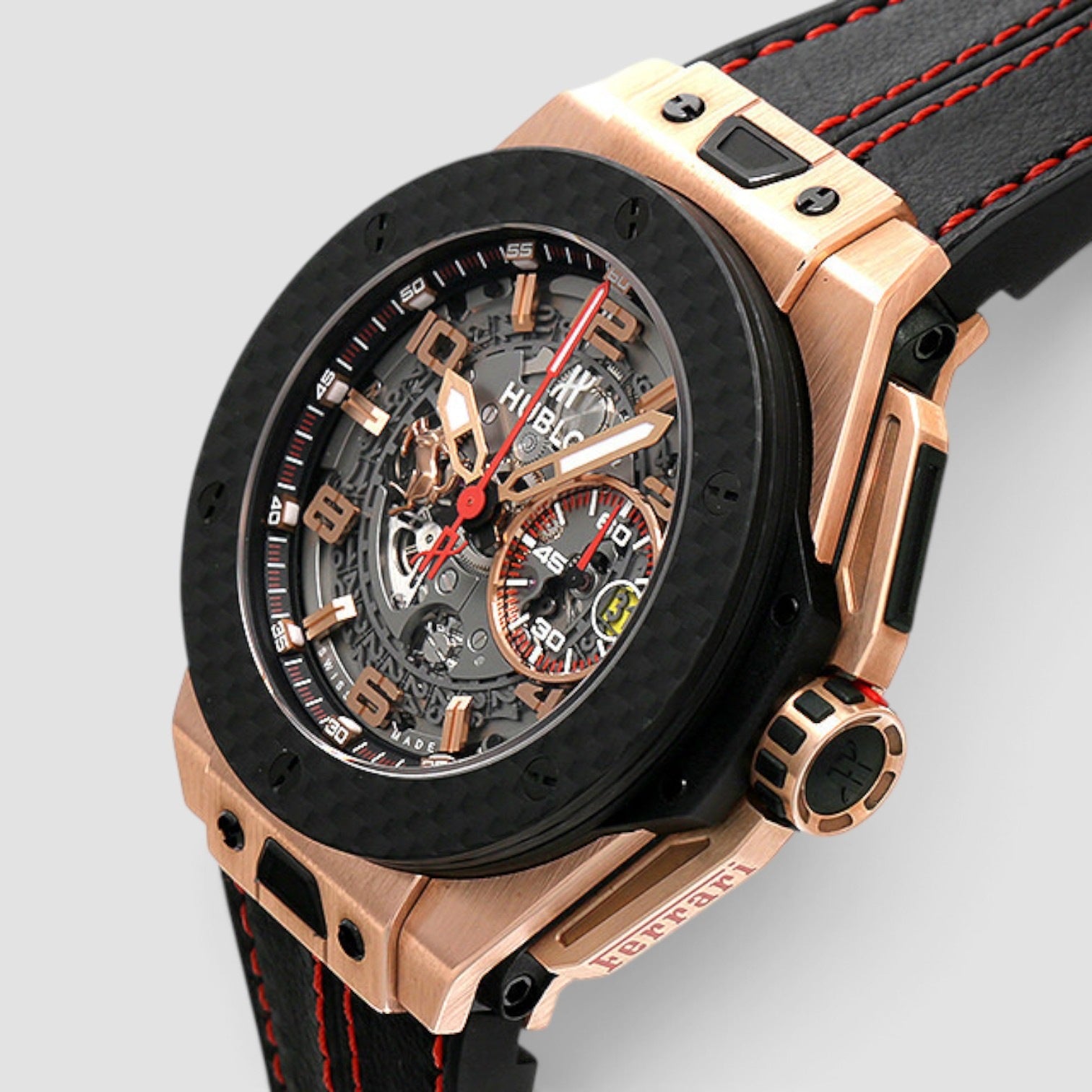 Big Bang Ferrari King Gold Skeleton 45mm