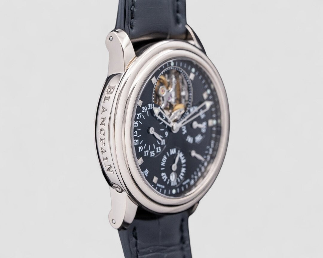 Leman Tourbillon Perpetual Calendar Black Dial 18K WG