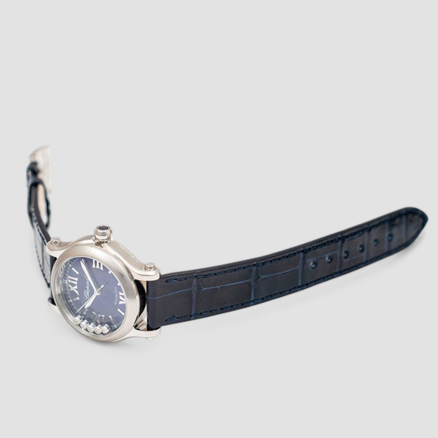 Happy Sport Automatic Blue Dial Diamonds Ladies Watch