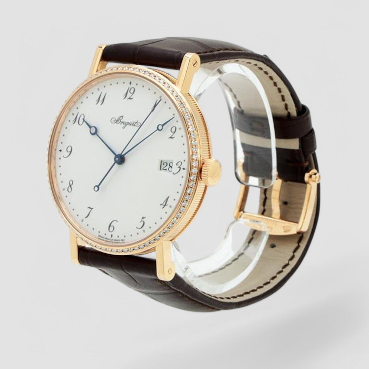 Classique Automatic Enamel Dial and Diamond Bezel / 18K Rose Gold