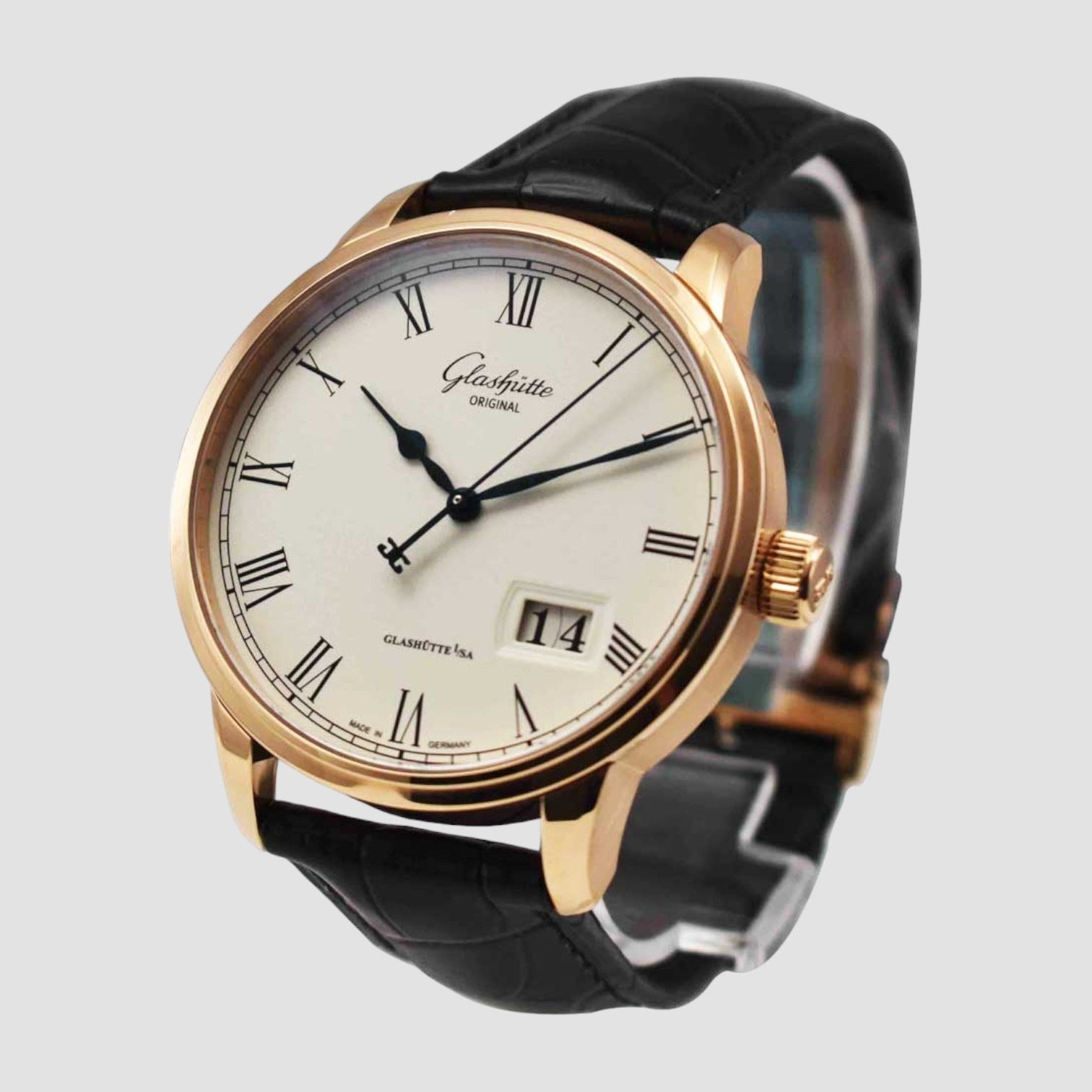 Senator Panorama Date 18K Rose Gold