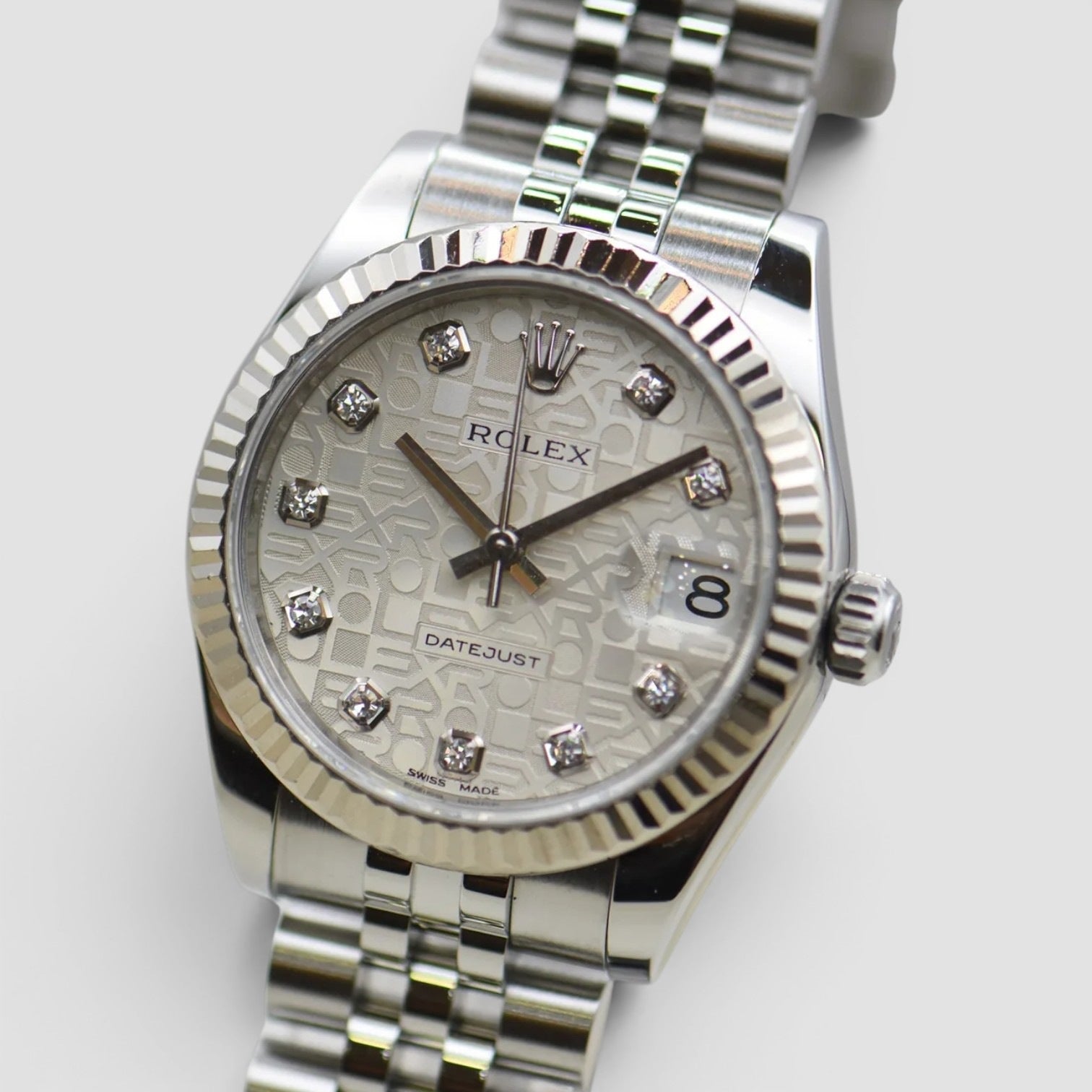 Datejust 31 silver computer diamond dial jubilee