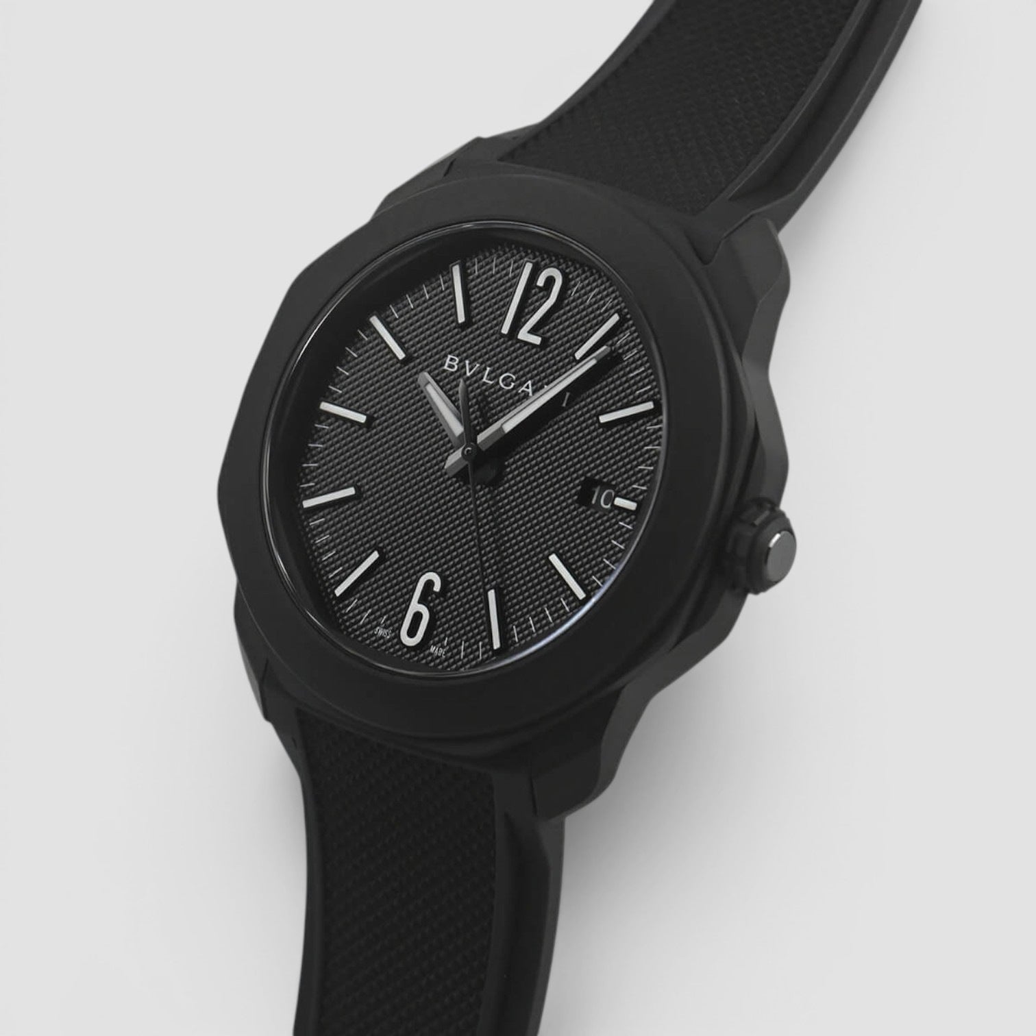 Octo Roma 41mm Stainless Steel Black Dial
