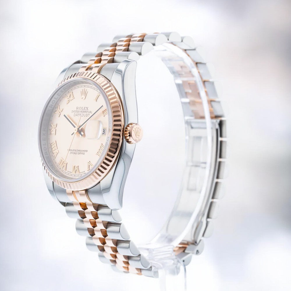 Datejust 36 Pink Roman Dial Two-Tone Rose Gold/Steel Jubilee