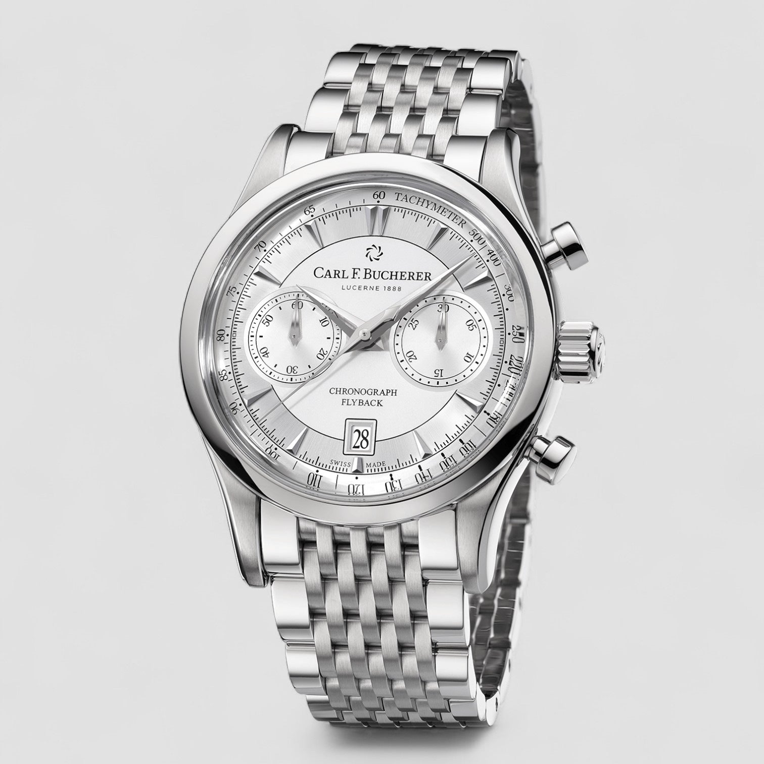 Manero Flyback Stainless Steel 43 mm diameter