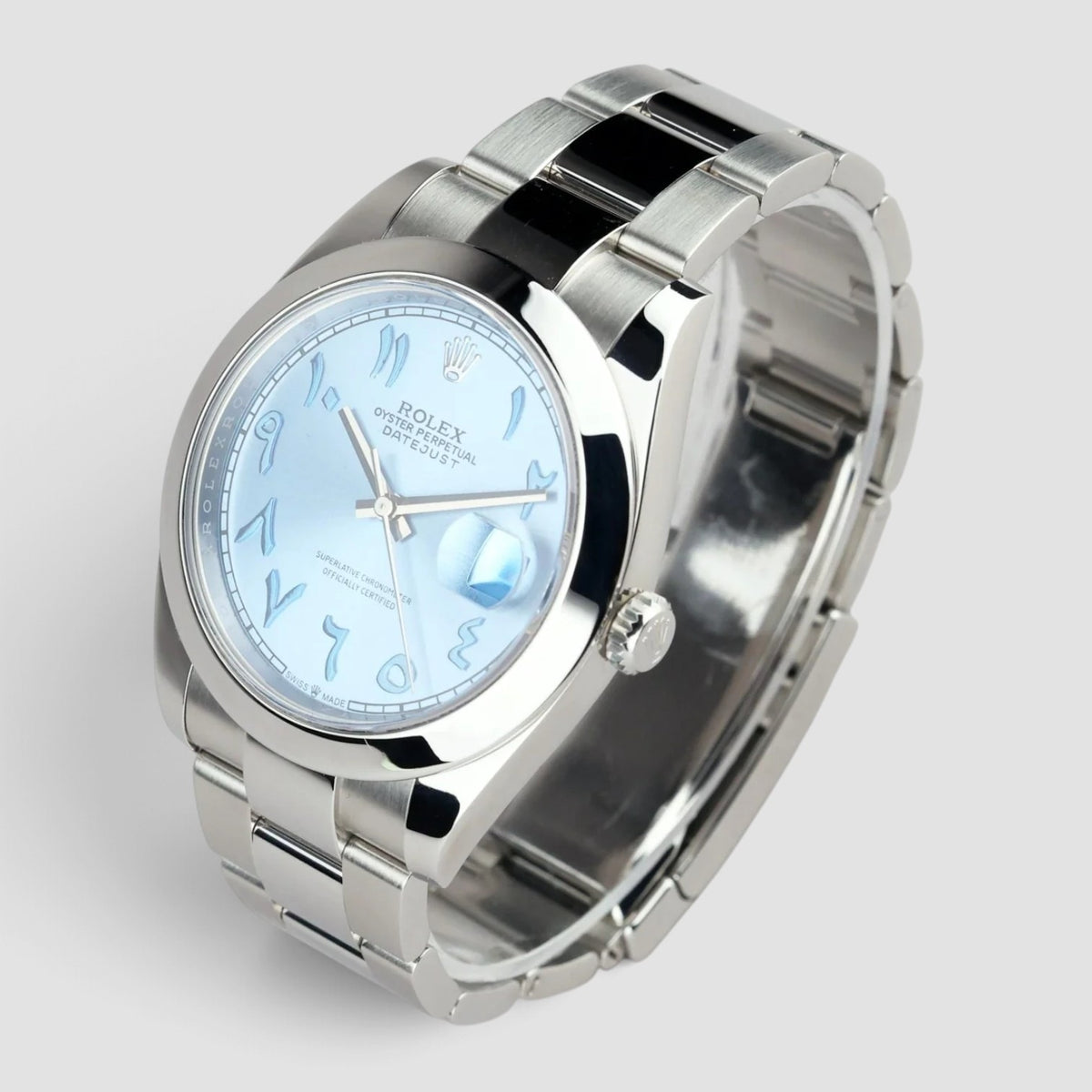 Datejust 41 Blue Arabic Custom Dial Oyster