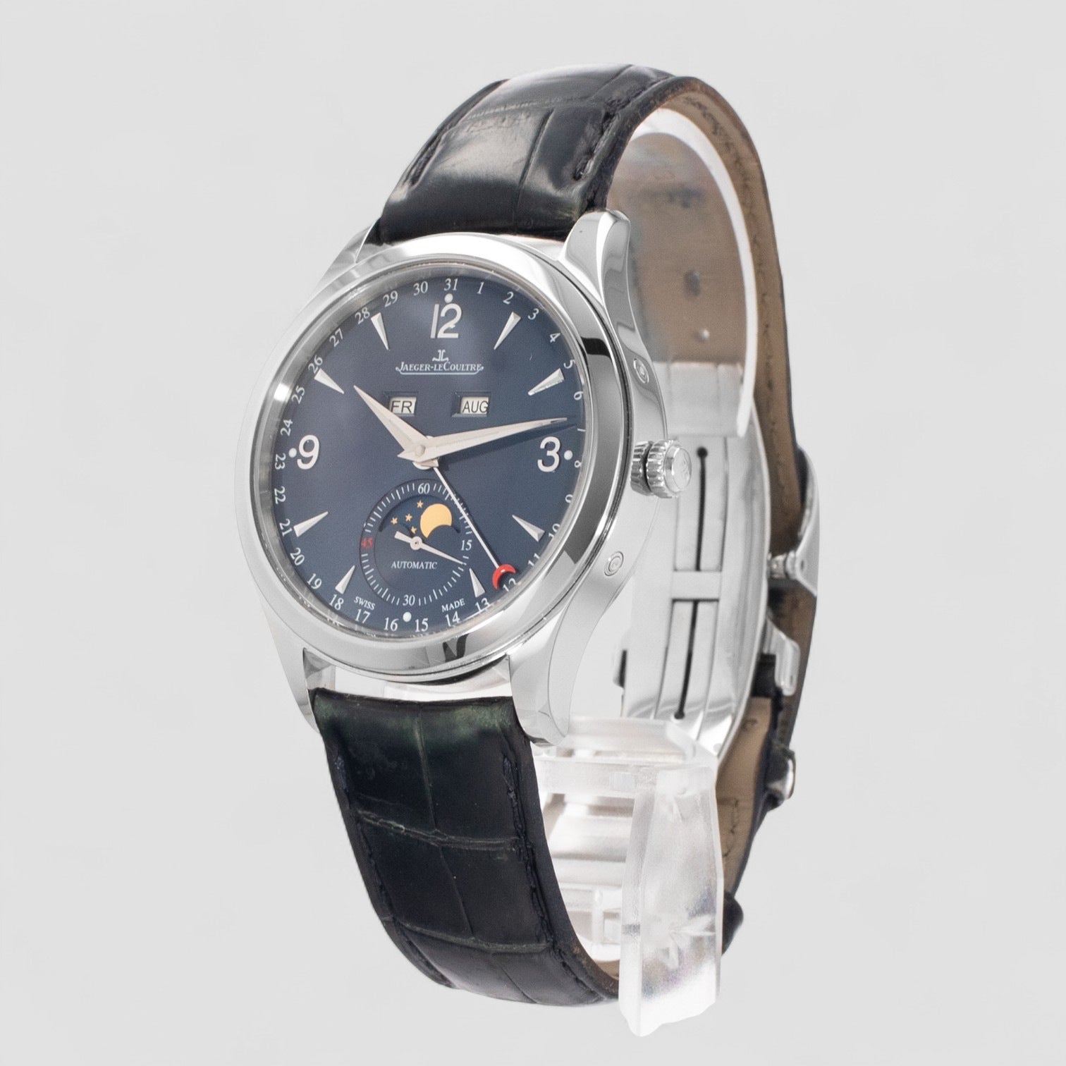 Master Calendar Blue Steel Mens Watch