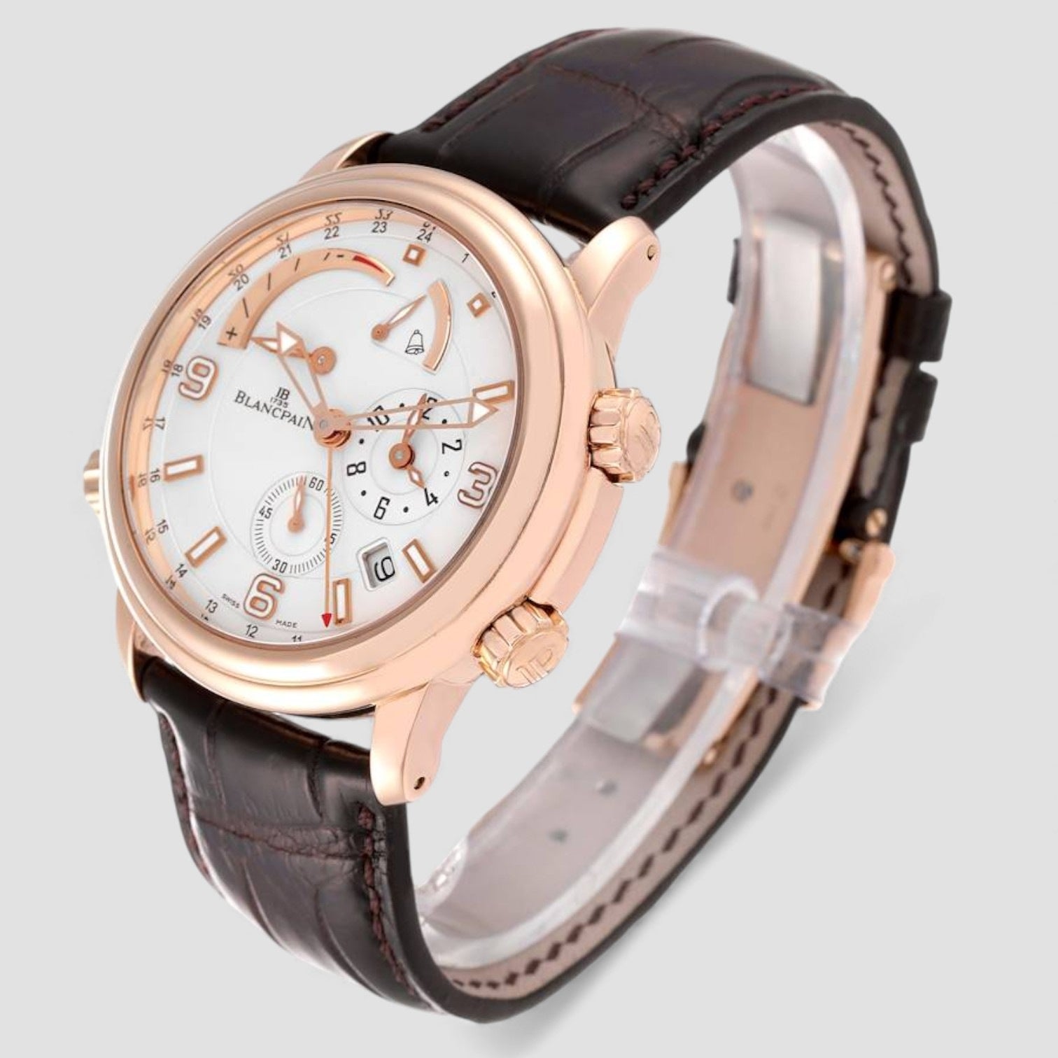 Léman Réveil GMT Rose-Gold Alarm & Dual-Time Mastery